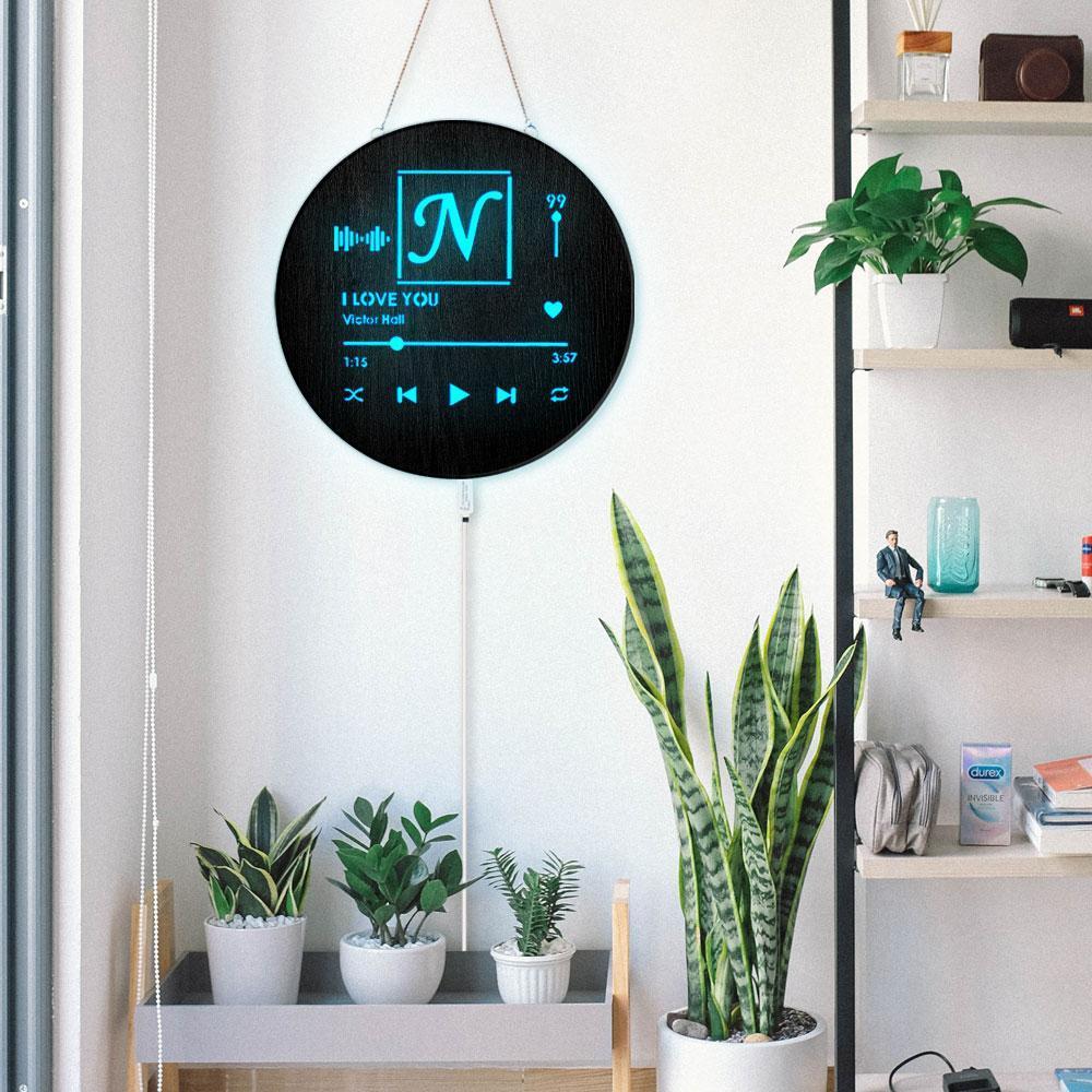 Custom Music Music Night Light for Bedroom,Livingroom, Name Custom Light for Birthday Gift for Friends