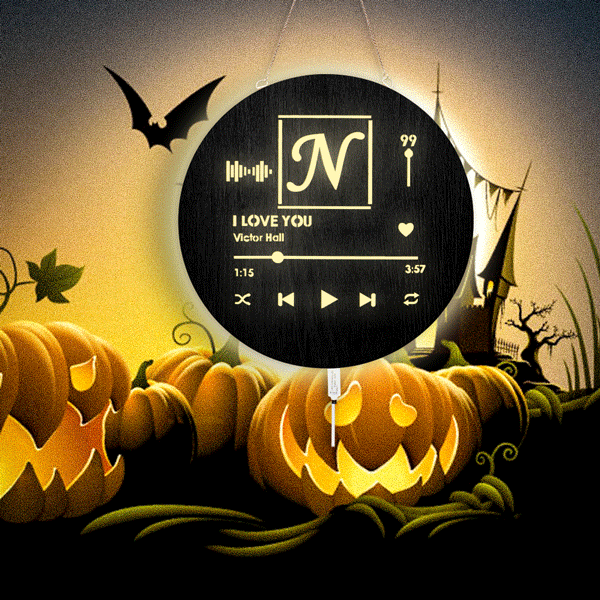 Custom Spotify Music Night Light for Bedroom,Livingroom, Name Custom Light for Birthday Gift for Friends