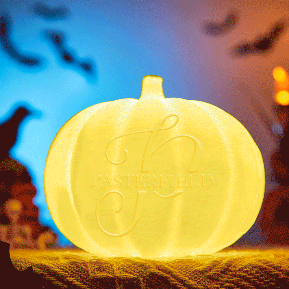 Personalized Halloween Pumpkin Light Custom Name Light Custom Light Up Jack-o-lantern Halloween Gift - P