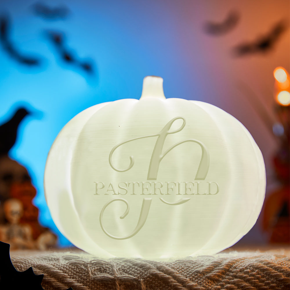 Personalized Halloween Pumpkin Light Custom Name Light Custom Light Up Jack-o-lantern Halloween Gift - P