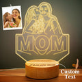 Custom 3D Photo Lamp Line Art Photo Lamp Engraving Night Light Unique Gift for Mom