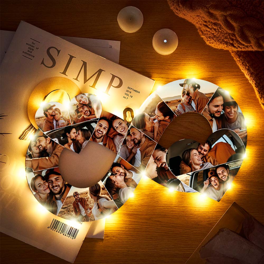 Custom Photo Infinity Love Acrylic Lamp Personalized Photo Frame Night Light Creative Gift for Her