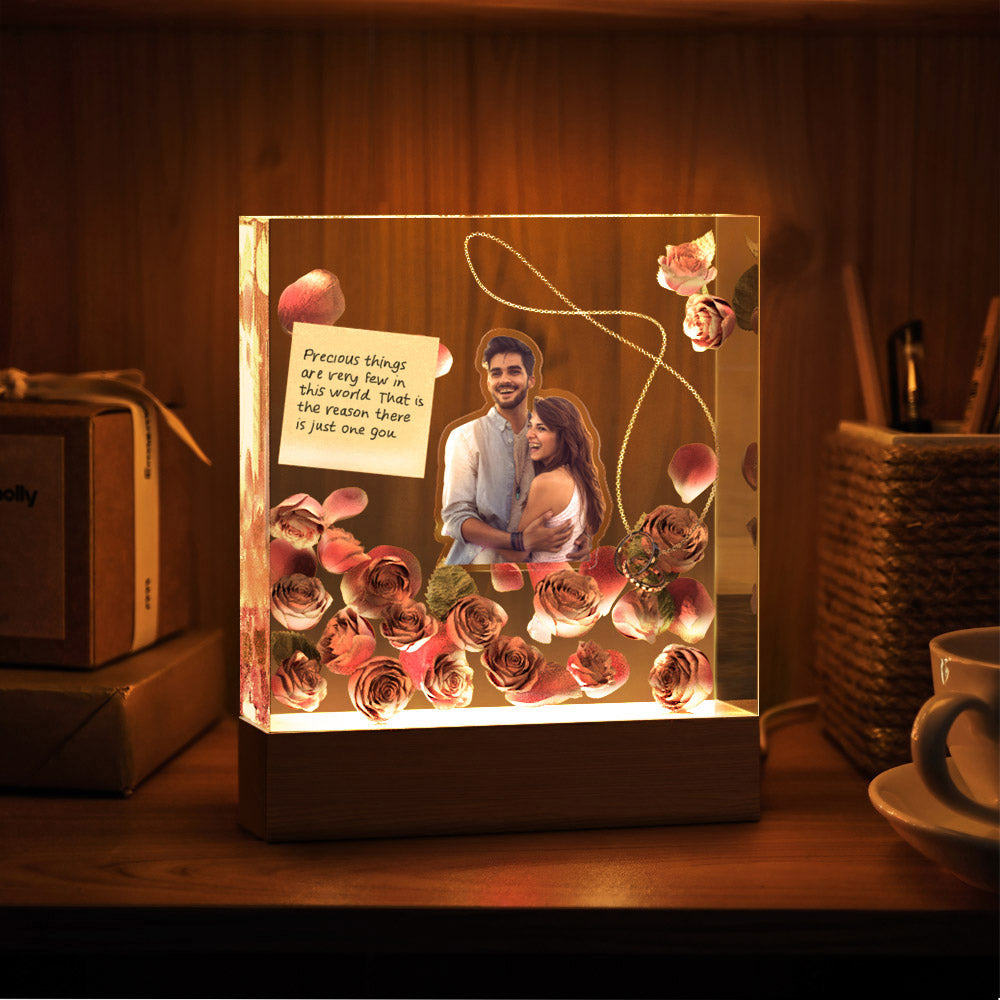 Custom Photo Night Light Square Three-dimensional Valentine's Day Gifts