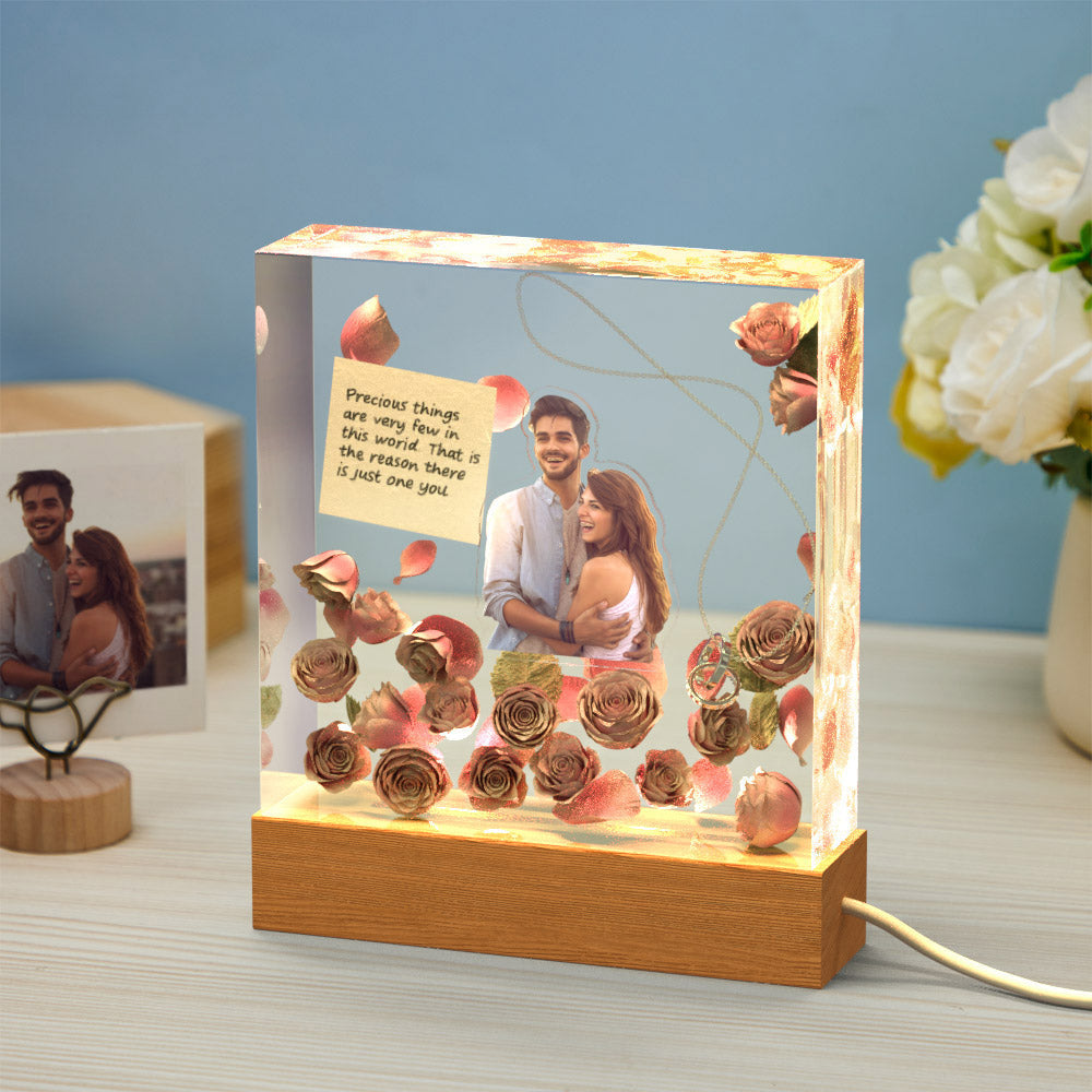 Custom Photo Night Light Square Three-dimensional Valentine's Day Gifts