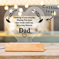 Custom Heart Night Light In Loving Memory of Dad