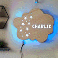 Custom Engraved Wooden Cloud Night Light Home Cozy Furnishing