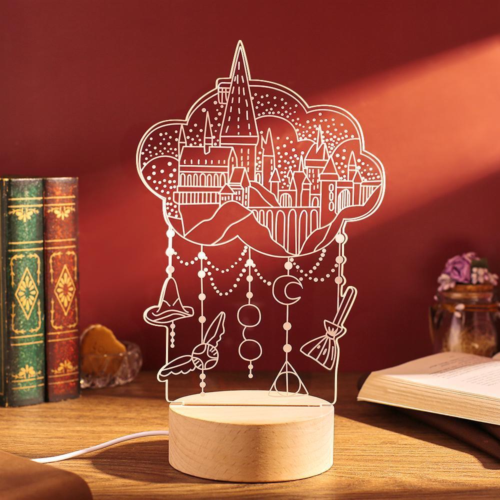 Harry Potter Lamp Hogwarts Table Night Lights Housewarming Gifts For Kids