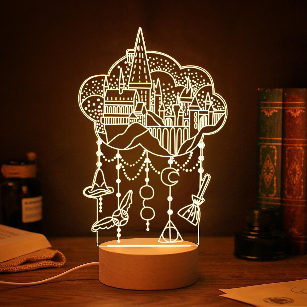 Harry Potter Lamp Hogwarts Table Night Lights Housewarming Gifts For Kids