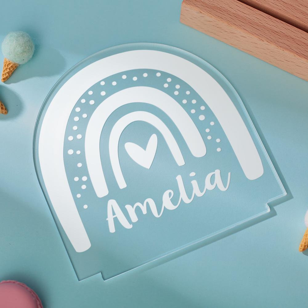 Cutsom Rainbow Shape Light Custom Name Night Light Baby Gift