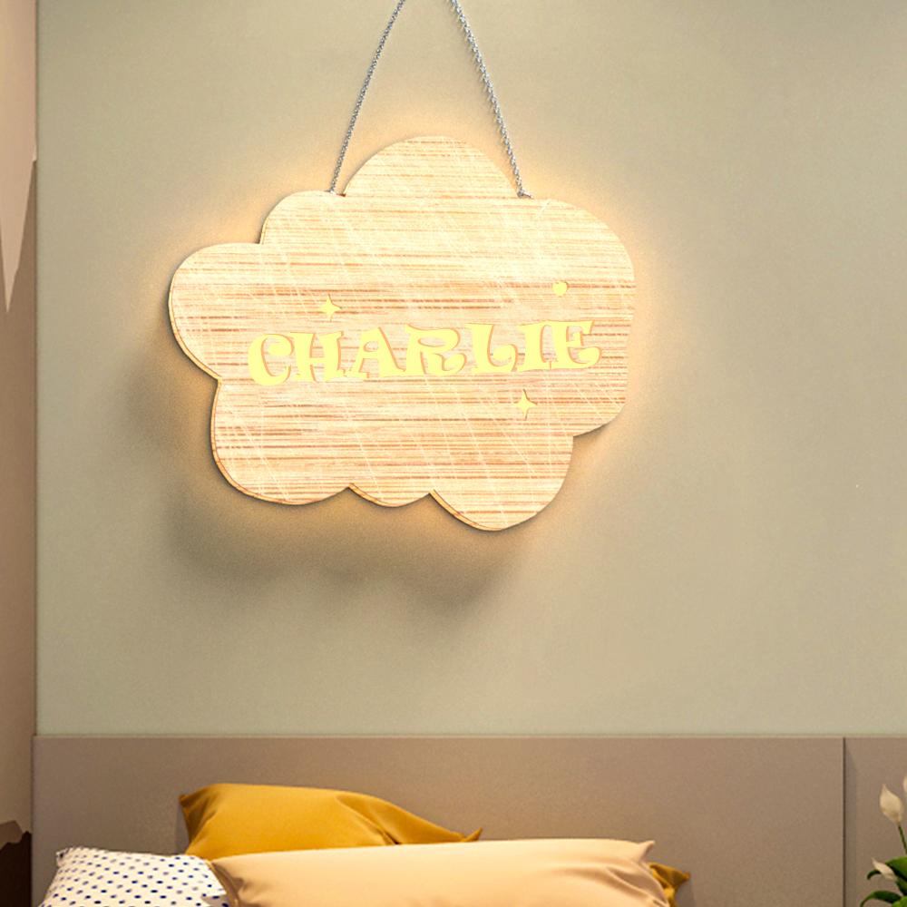 Custom Engraved Cloud Light Room Decorations For Children Birthday Gifts