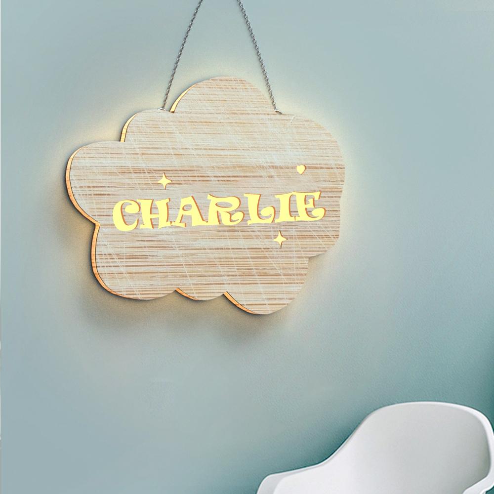 Custom Engraved Cloud Light Room Decorations For Children Birthday Gifts