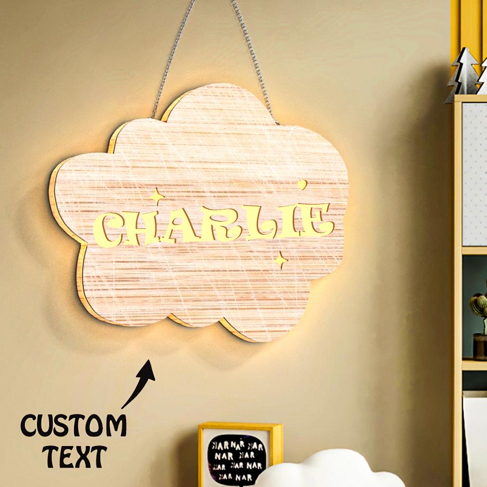 Custom Engraved Cloud Light Room Decorations For Children Birthday Gifts