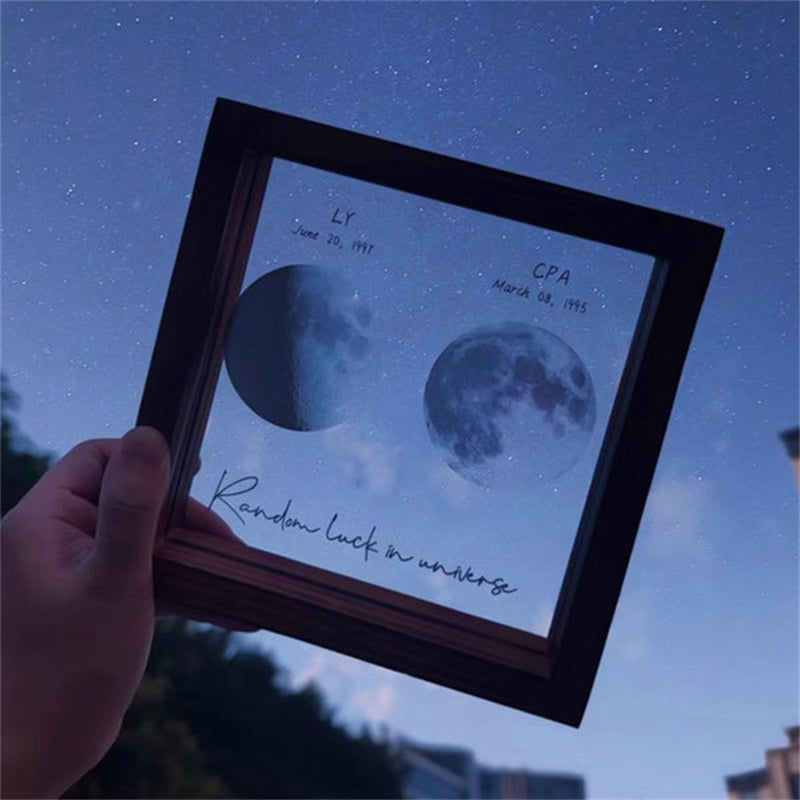 Custom Moon Phases LED Frame Light Birth Moon Night Light Gifts for Lovers