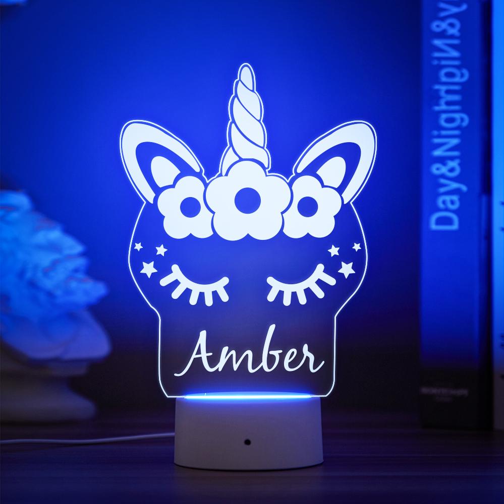 Custom Unicorn LED Light  Kids Bedroom Decor Night Light