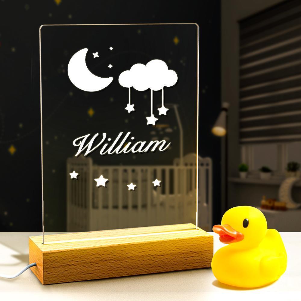 Custom Night Light Table Lamp For Kids Stars And Moon