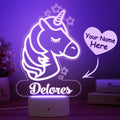Custom Unicorn LED Light  Kids Bedroom Decor Night Light