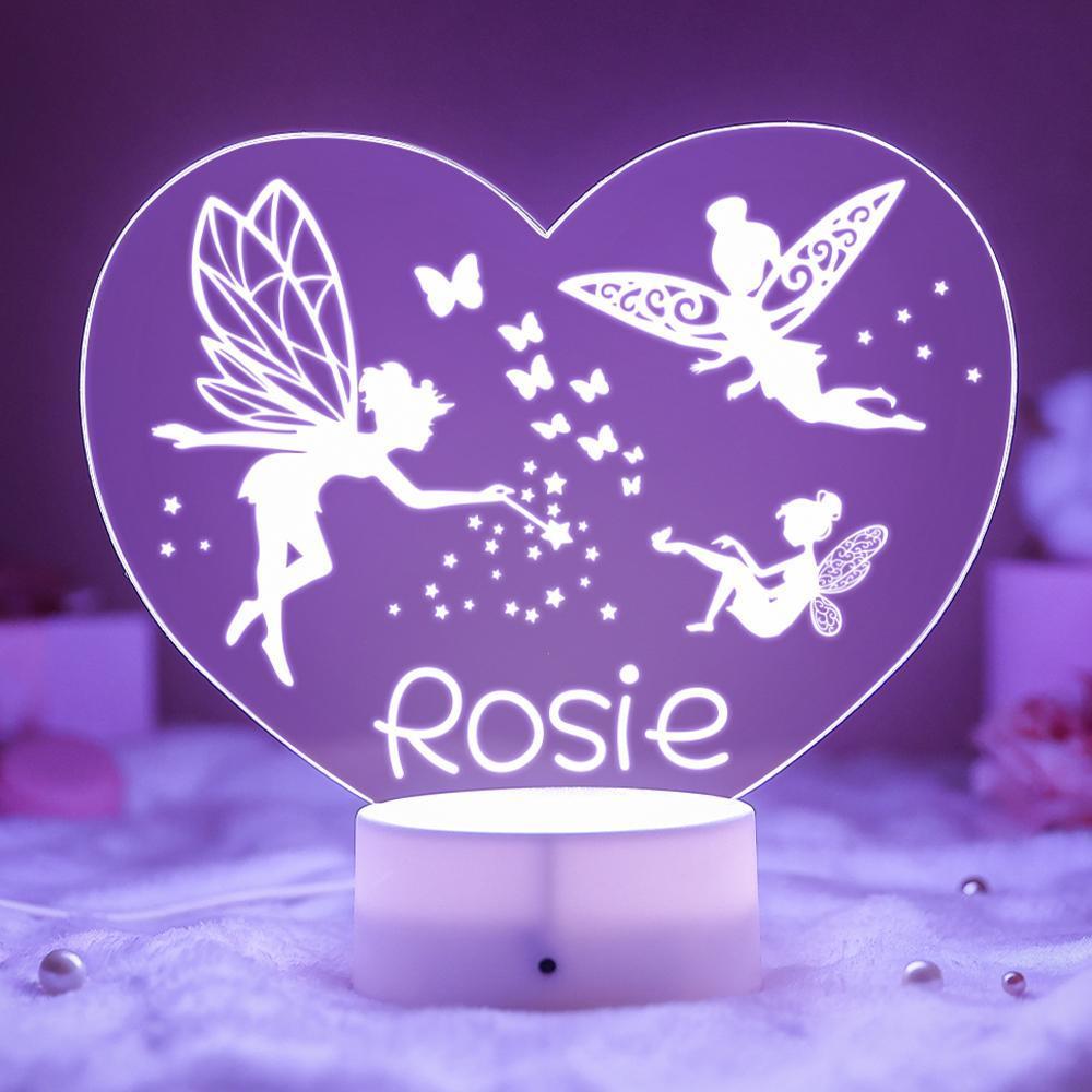 Personalized Fairy Night Light Child Lamp Girl Birthday Gift Children's 7 Colour Night Light Remote Control Lamp