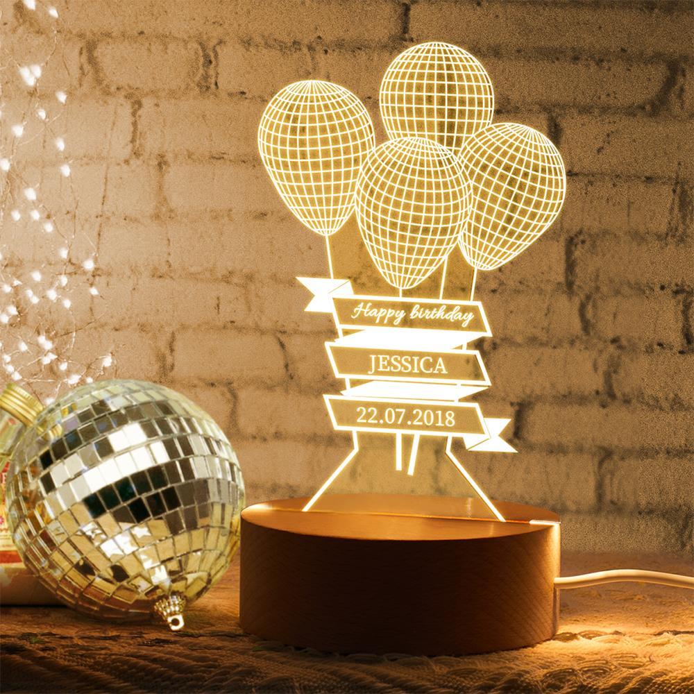 Custom 3D Illusion Lamp Personalized Night Lamp Gift for Friends