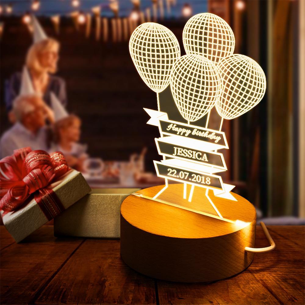 Custom 3D Illusion Lamp Personalized Night Lamp Gift for Friends