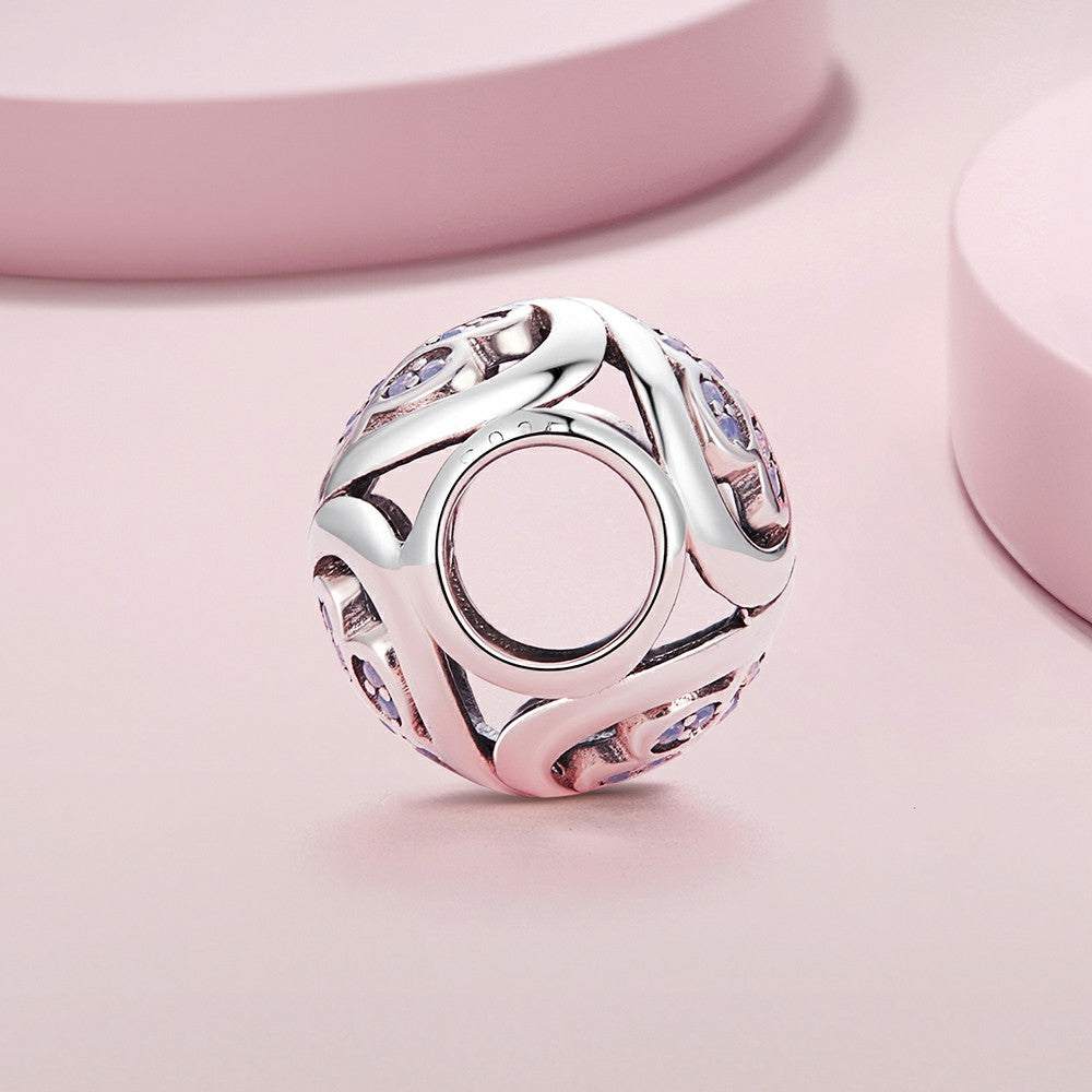 Pet Paw Prints Charm Silver