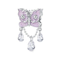 Diamond Butterfly Charm Silver
