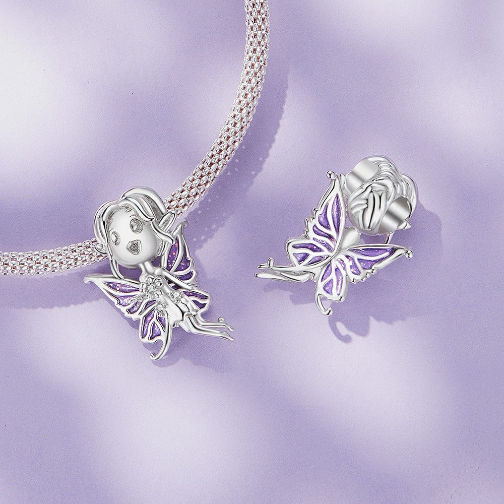 Butterfly Elf Charm Silver