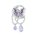 Moon Butterfly Charm Silver