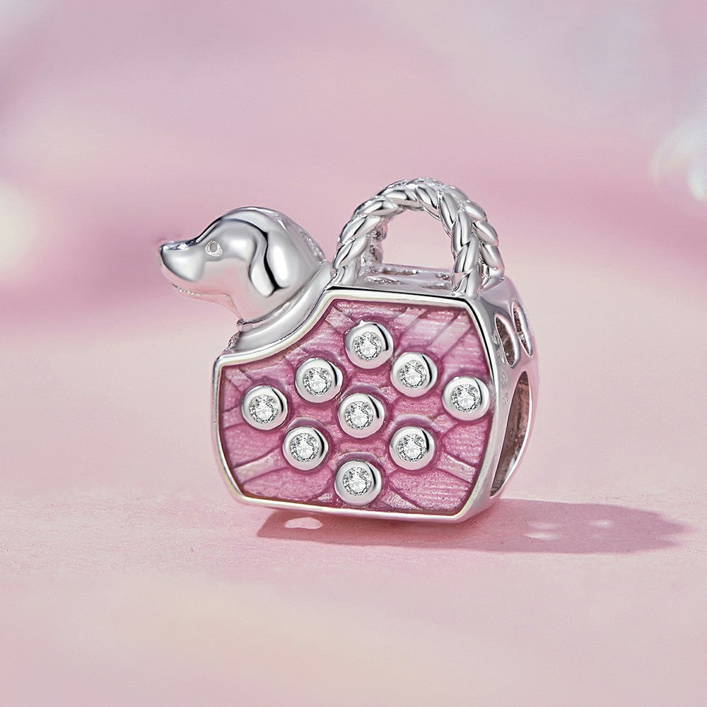 Pet Dog Charm Silver