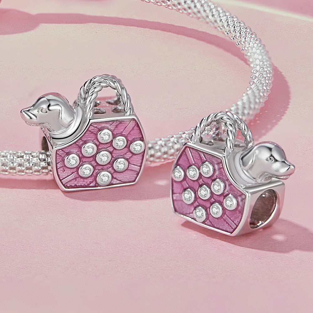Pet Dog Charm Silver