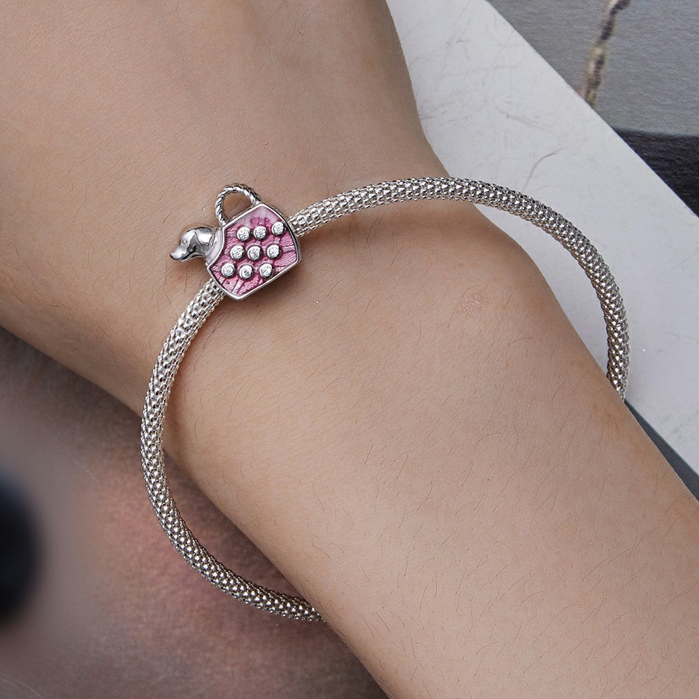 Pet Dog Charm Silver