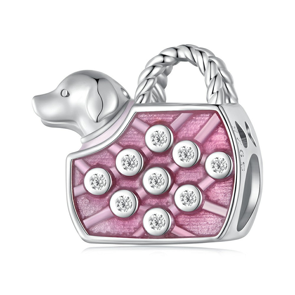 Pet Dog Charm Silver