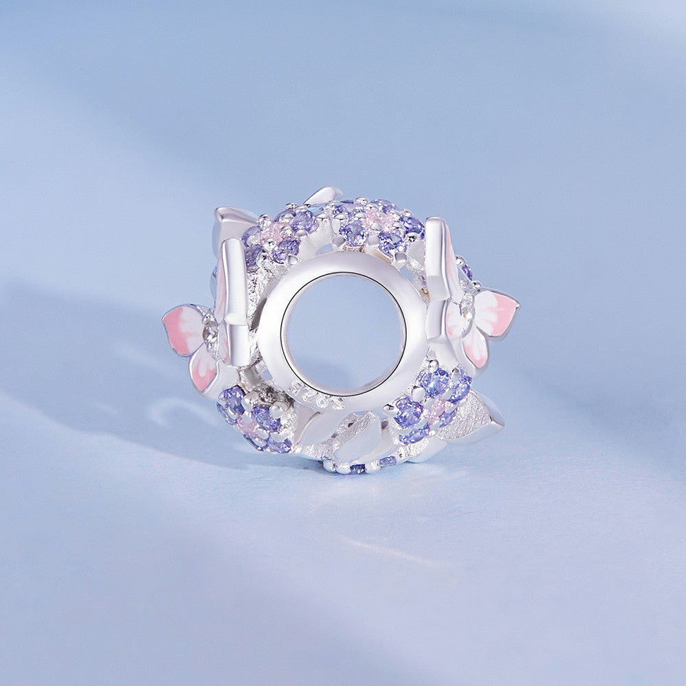 Butterfly Zircon Charm Silver