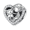 Boy and Pet Charm Silver