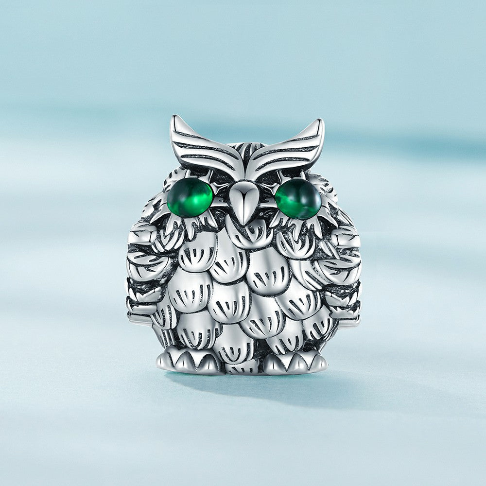 Exquisite Owl Charm Silver