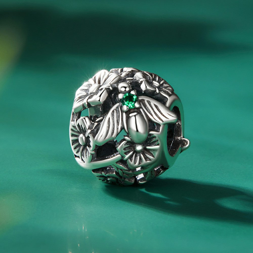 Lucky Bee Charm Silver