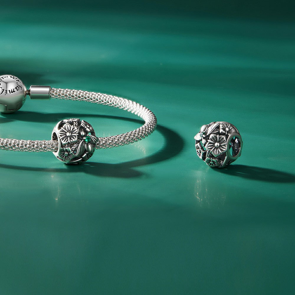 Lucky Bee Charm Silver