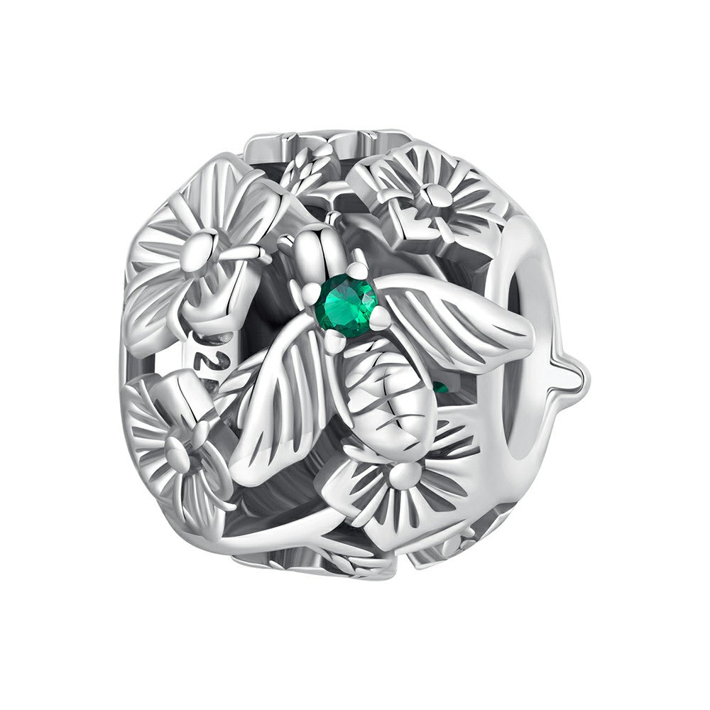 Lucky Bee Charm Silver