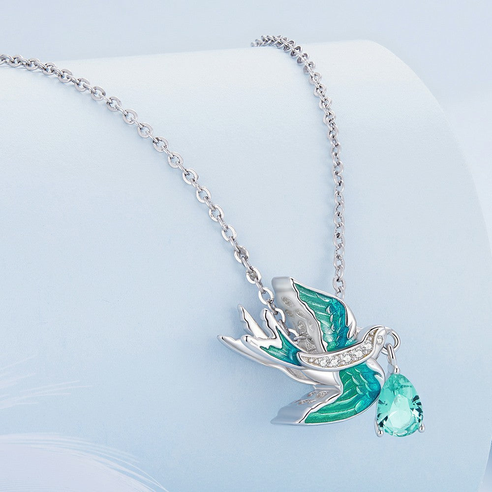 Swallow Charm Silver