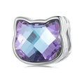 Cat Colorful Charm Silver Gifts For Pet Lover