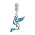 Flying Dragon Colorful Charm Silver