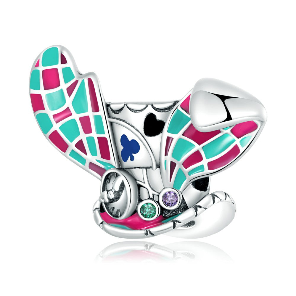 Rabbit Ears and Magic Hat Charm Silver