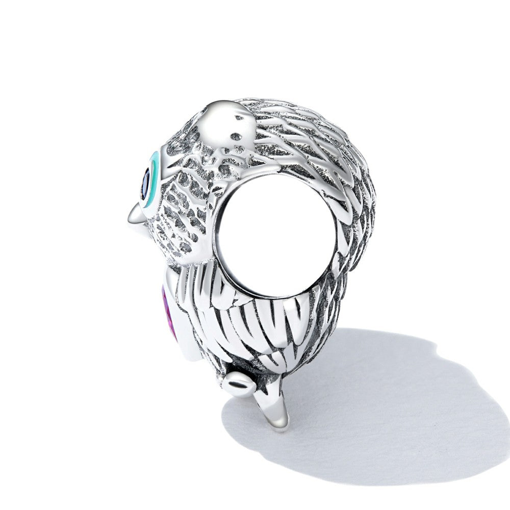 Cute Owl Charm Silver