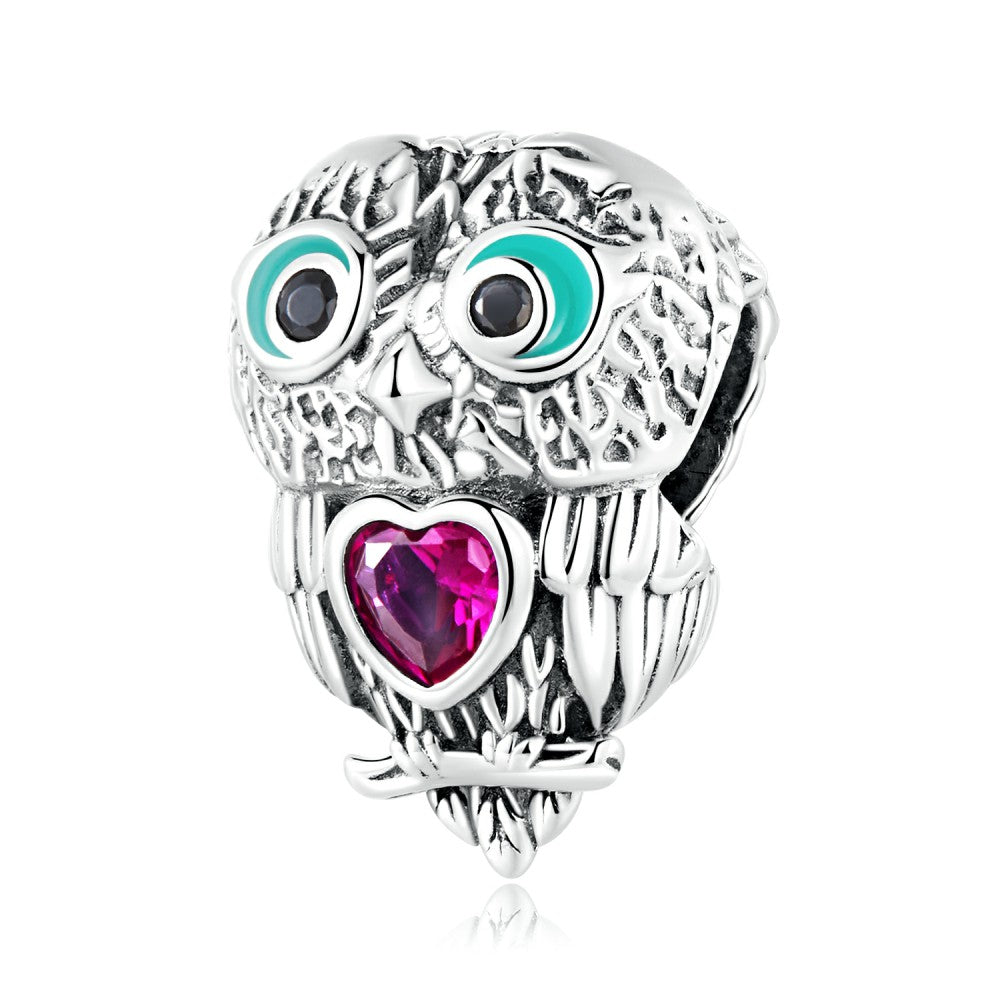 Cute Owl Charm Silver