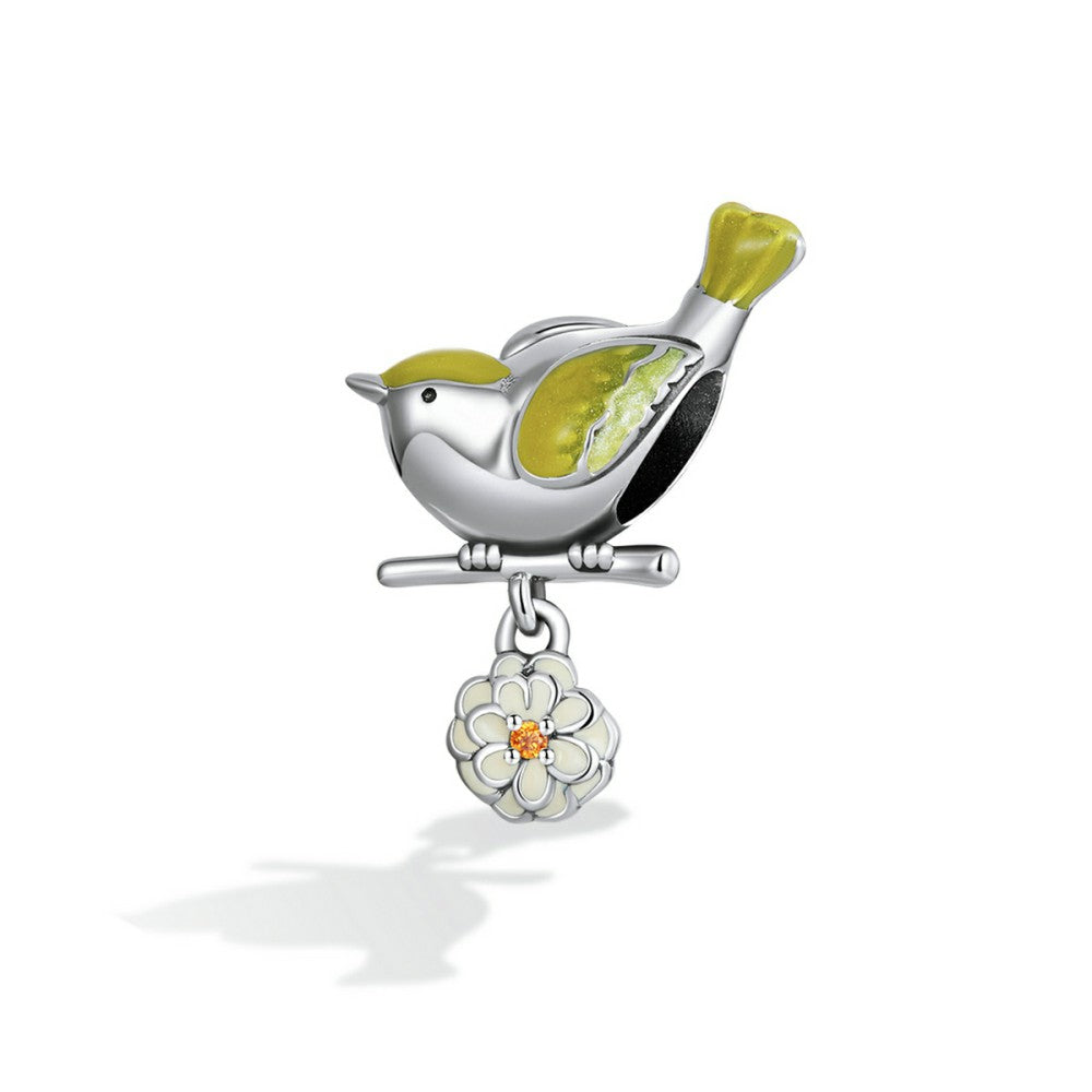 Flowers and Birds - Beginning Of Spring Charm Silver