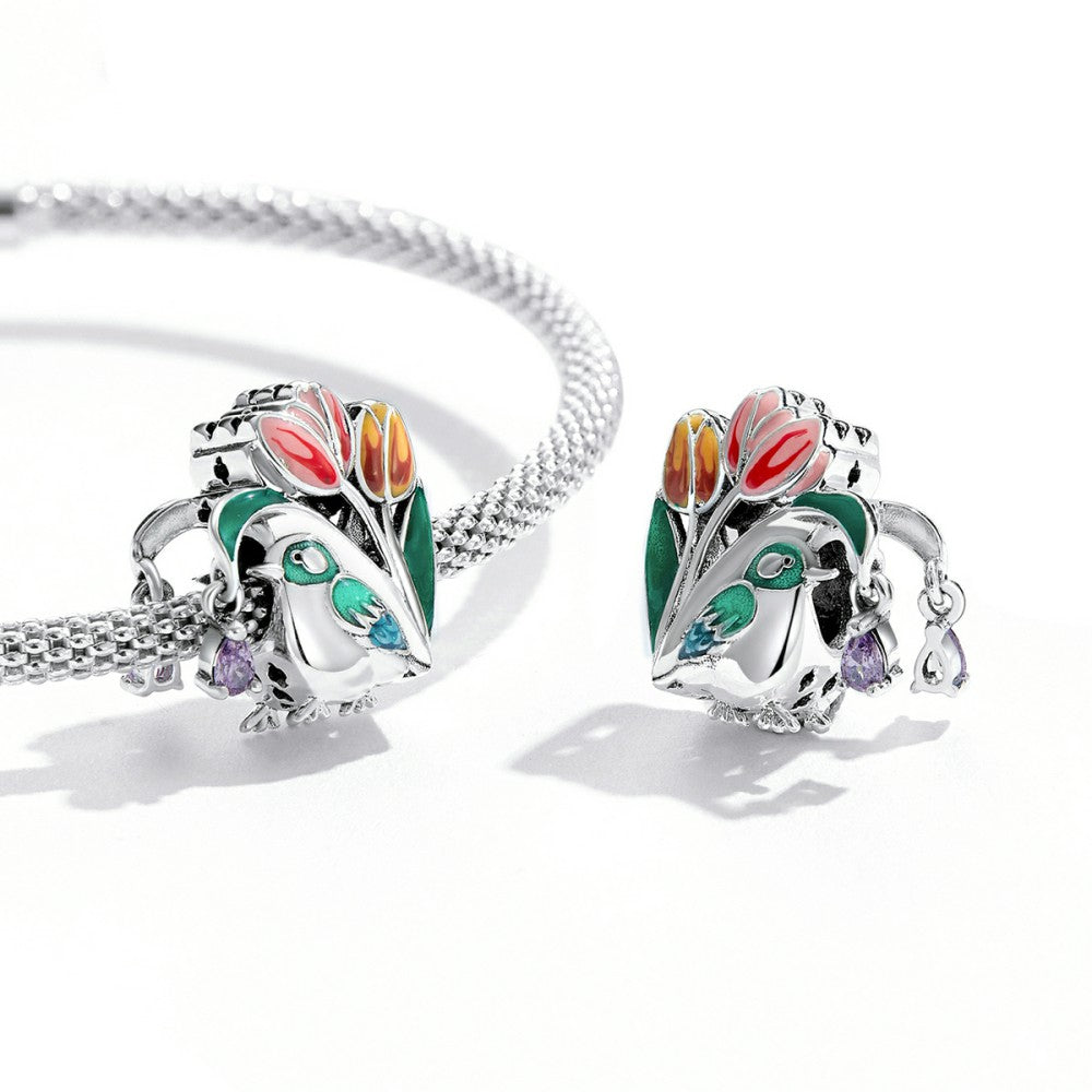 Flowers and Birds-Rain Charm Silver