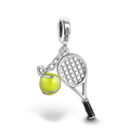 Tennis Dangle Charm Silver