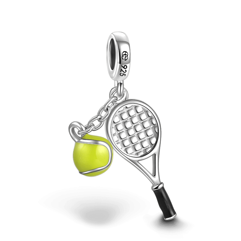Tennis Dangle Charm Silver