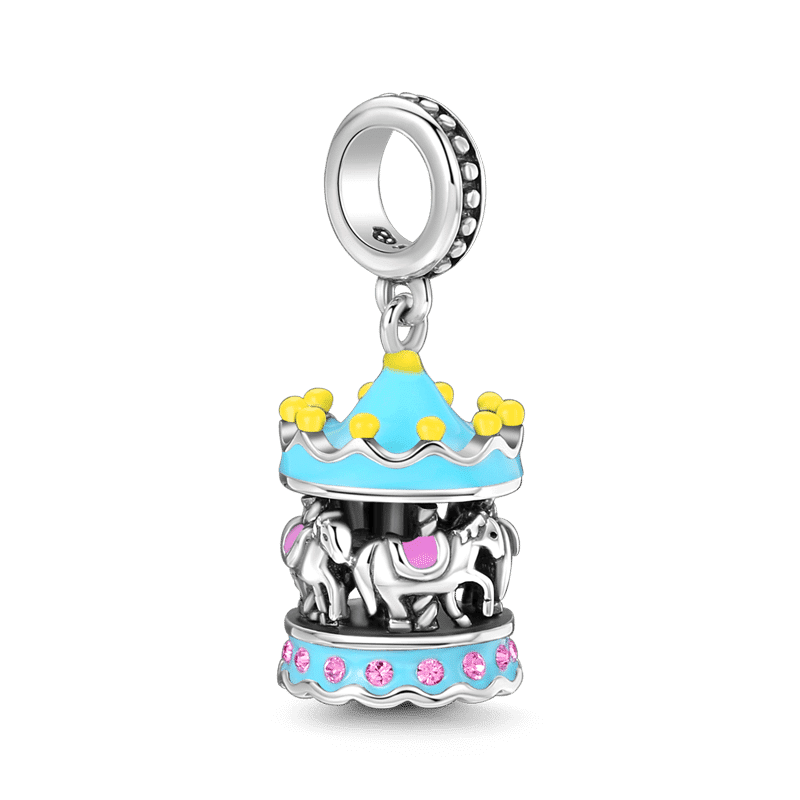 Soufeel Crystal Whirligig Dangle Charm Silver