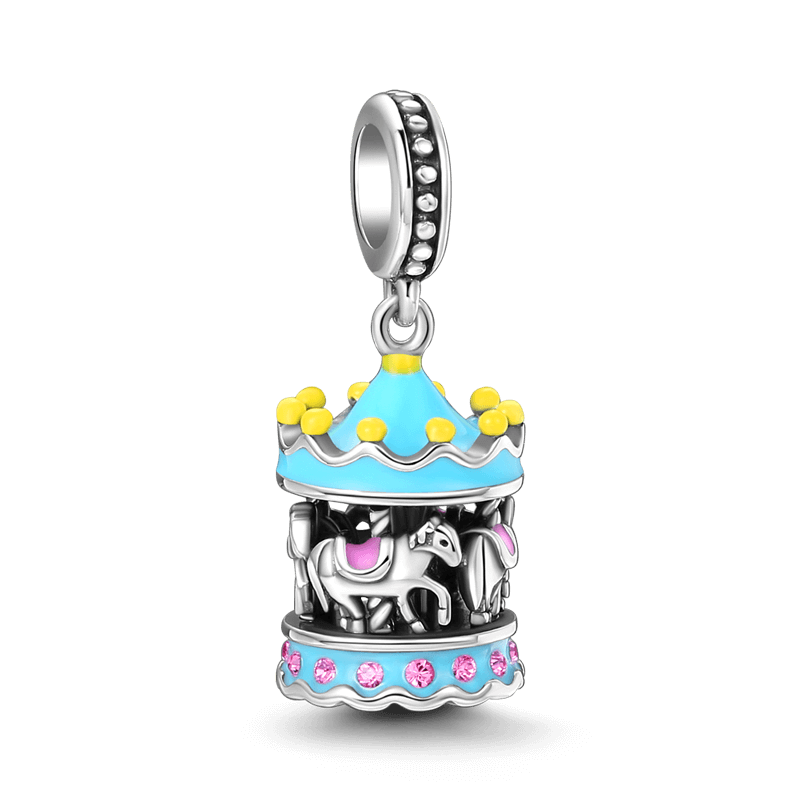 Soufeel Crystal Whirligig Dangle Charm Silver