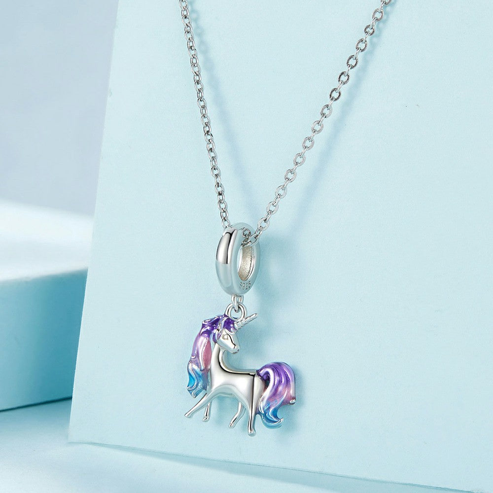 Unicorn Dangle Charm Silver